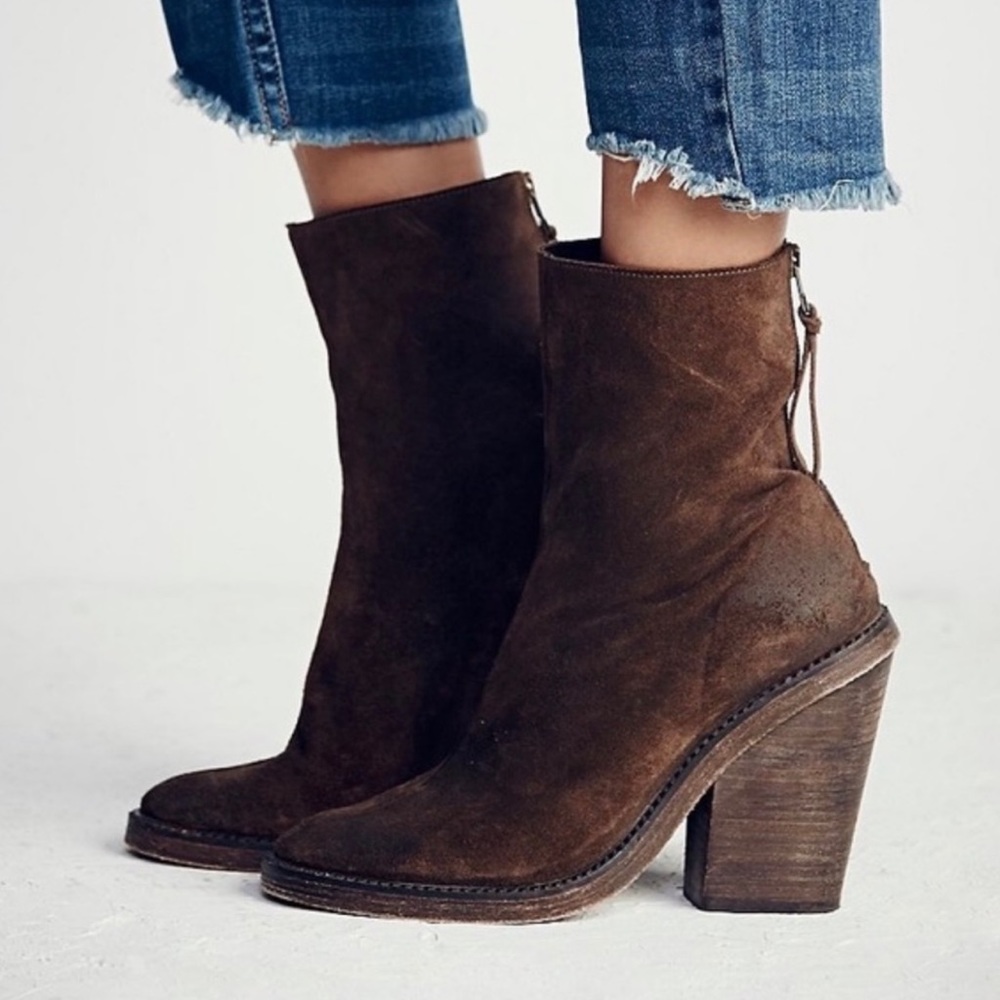 Free People Marquis Heel Boot Size 40 in Brun/Brown